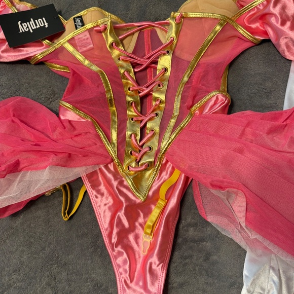 Video Game Princess 6 Piece Costume Set PINK small - Picture 6 of 12